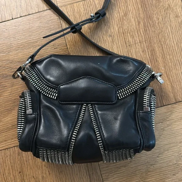 Black Leather Crossbody Bag - Picture 9 of 15